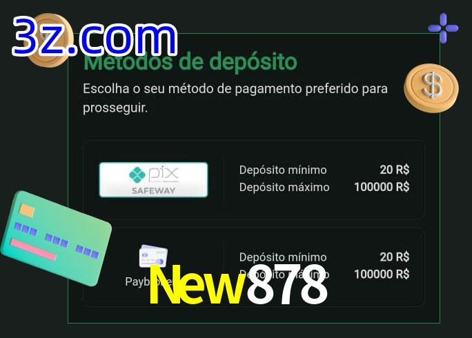 O cassino New878 oferece uma grande variedade de métodos de pagamento